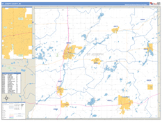 St. Joseph County, MI Digital Map Basic Style